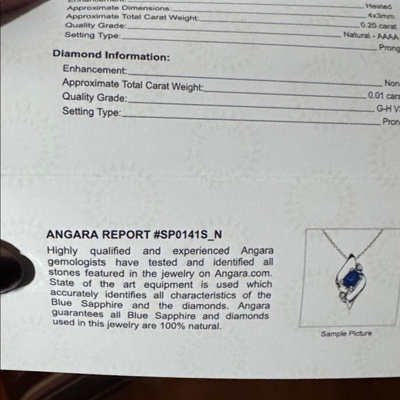 Angara sapphire and diamond necklace - Picture 5 of 6